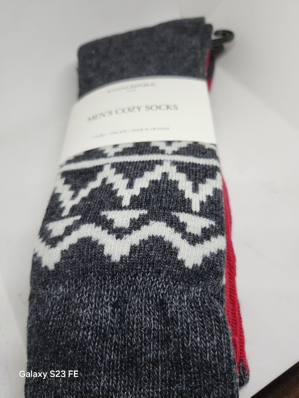 Men's Banana Republic Cozy Socks - Black, White & Red